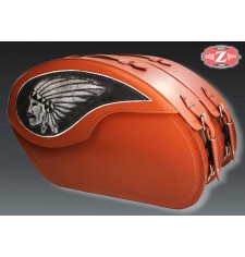 Saddlebags for Indian Scout sixty mod (VENDETTA VS Indian Chief) Specific light brown