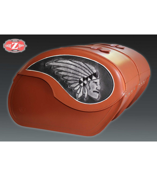 Alforjas para Indian Scout  sixty mod, (VENDETTA VS Jefe indio) especificas marron claro