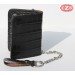 Basic Biker Wallet with Metal Chain (10 x 12 cm) - Black -