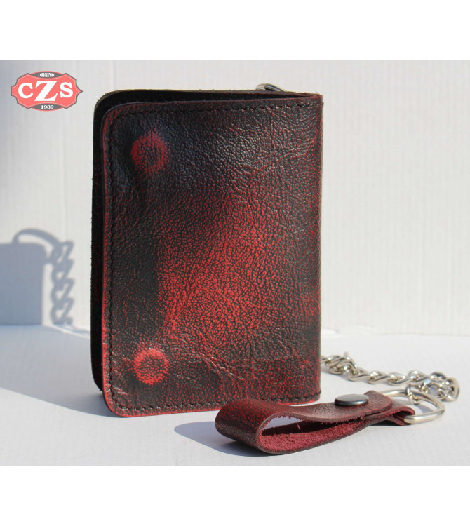 Basis Biker Wallet mit Metallkette (10 x 12 cm) - Schwarz -