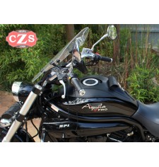 Panneau moto en cuir pour Hyosung Aquila GV650 Classique 