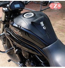 Leather tank panel for Hyosung Aquila GV650 Classic 