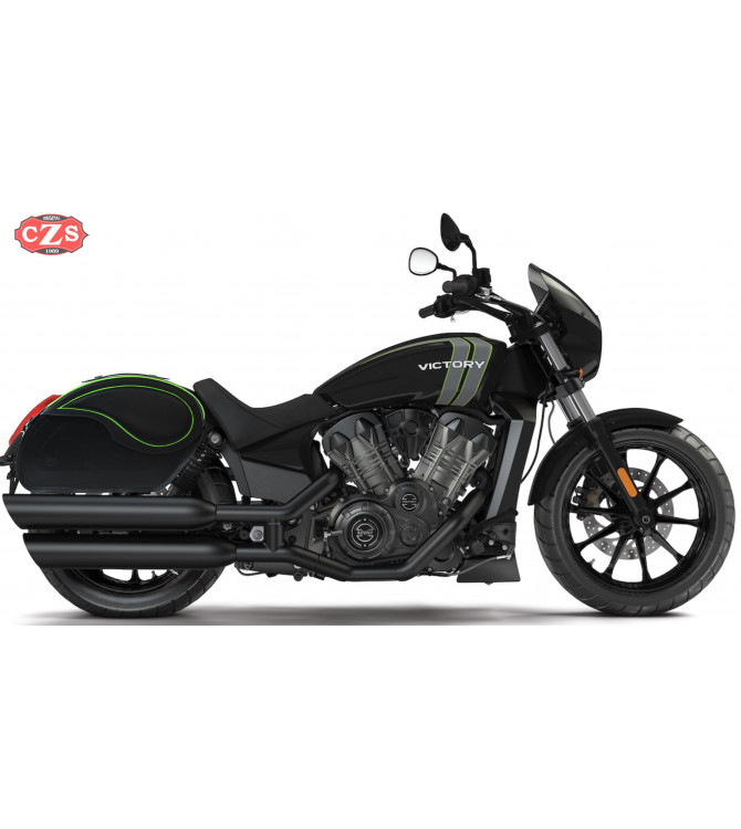 Rigid Saddlebags for  Victory Octane mod, VENDETTA - Tribal - Specific