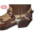 Arnes de  Botas  MARFIL Vintage con 3 conchos