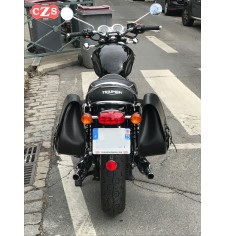 Satteltaschenset für Triumph Bonneville mod, SCIPION  Basic Anpassungsfähig -  Schwarz