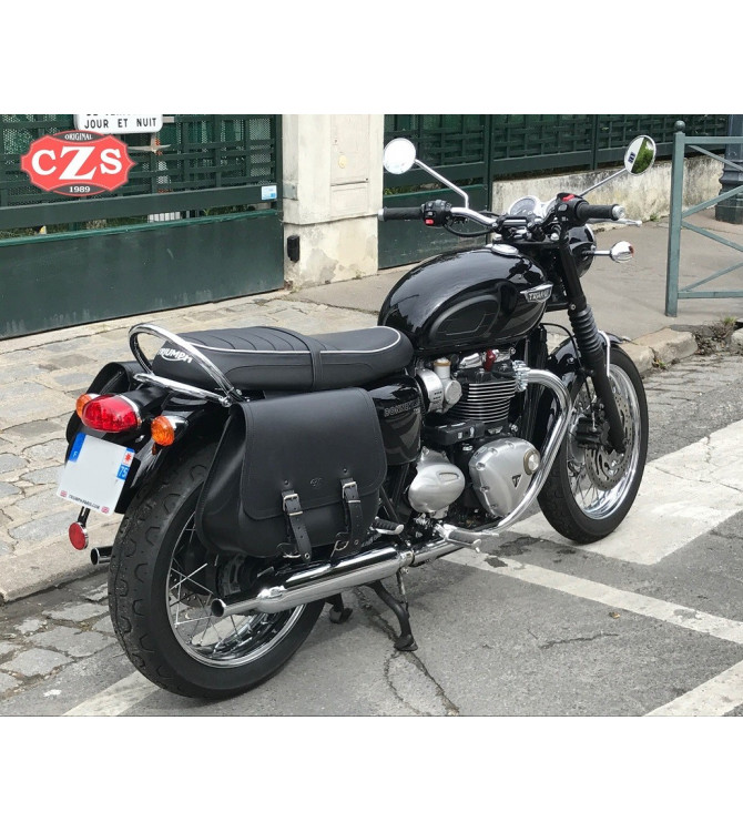 Set de Alforjas para Triumph Bonneville T100 mod, SCIPION Básica Adaptables - Negro