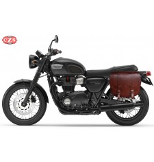 Sacoche latérale pour Triumph Bonneville T100-T120 mod, BANDO Basique Spécifique - Brun -