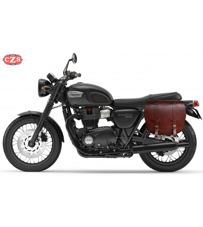 Alforja lateral para Triumph Bonneville T100-T120 mod, BANDO Básica aDAPTABLE - Marrón - 