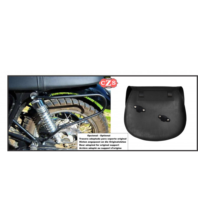 Alforja lateral para Triumph Bonneville T100-T120 mod, BANDO Básica aDAPTABLE - Marrón - 