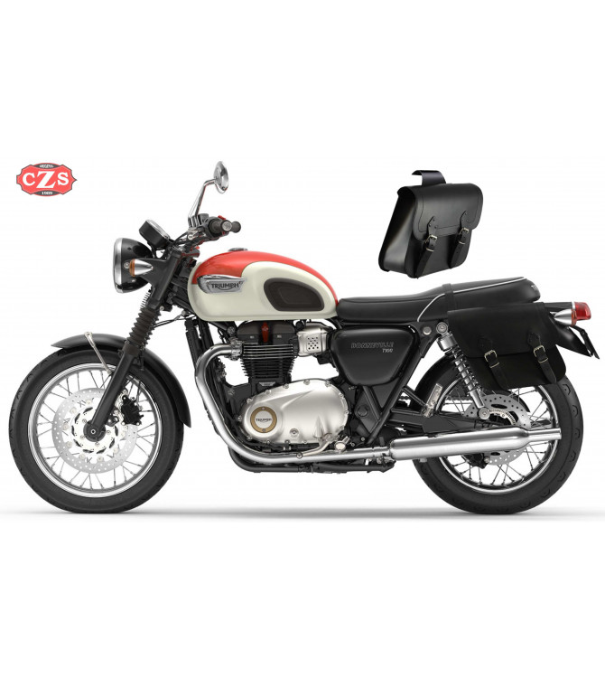 Satteltaschen für Triumph Bonneville T100/120 mod, APACHE Basis Anpassungsfähig - Braun -