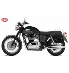 Satteltaschen für Triumph Bonneville T100/120 mod, APACHE Basis Anpassungsfähig - Braun -