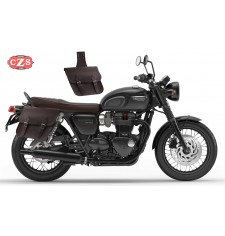 Alforjas para Triumph Bonneville T100/120 mod, APACHE Básicas Adaptables - MOKA -