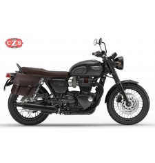 Sacoches pour Triumph Bonneville T100/120 mod, APACHE Basique Adaptable - Noir -