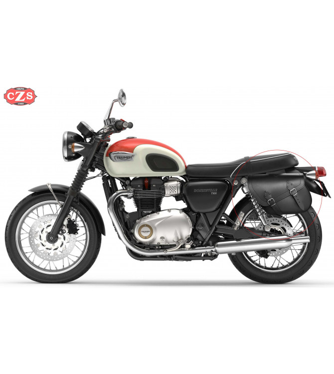 Sacoches pour Triumph Bonneville T100-T120 mod, ALHAMA Basique - Adaptables