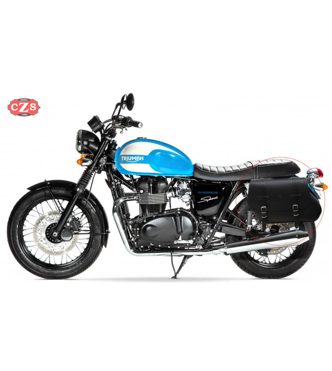 Juego de Alforjas para Triumph Bonneville T100-T120  mod, COMANDO Básicas - Adaptables