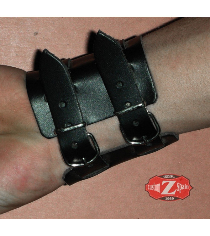 Muñequera Basica 2 correas negra