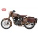 Saddlebag for Royal Enfield Bullet Classic mod, BANDO Basic Specific - Brown - RIGHT