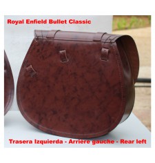 Saddlebag for Royal Enfield Bullet Classic mod, BANDO Basic Specific - Brown - RIGHT