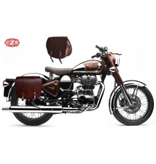 Saddlebag for Royal Enfield Bullet Classic mod, BANDO Basic Specific - Brown - RIGHT