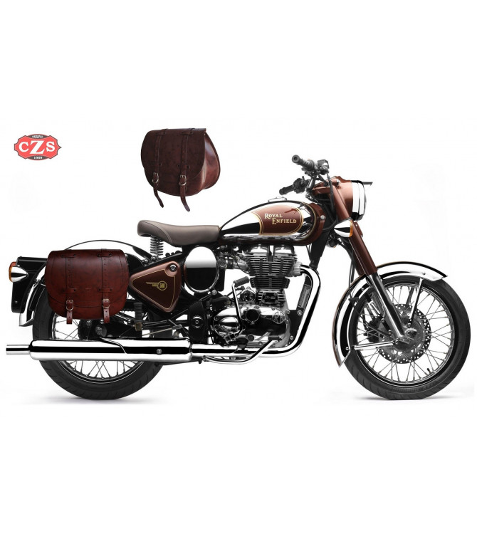 Set de alforjas para Royal Enfield Bullet Classic mod, BANDO Básica Específicas - Marrón 