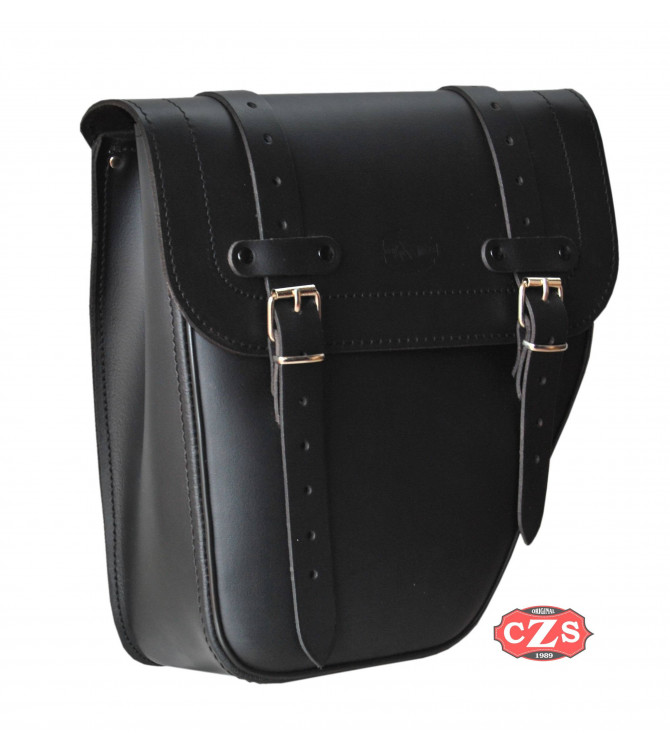Alforja para Hanway Raw BlackCafe 125 mod, CENTURION Negra - Adaptable - DERECHA