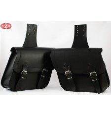 Saddlebags for Triumph Bonneville T100/120 mod, APACHE Basic Adaptable - Black -