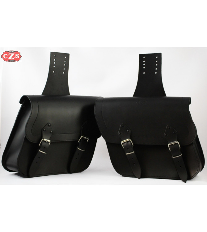 Satteltaschen für Triumph Bonneville T100/120 mod, APACHE Basis Anpassungsfähig - Schwarz -
