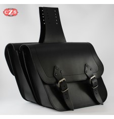 Saddlebags for Triumph Bonneville T100/120 mod, APACHE Basic Adaptable - Black -