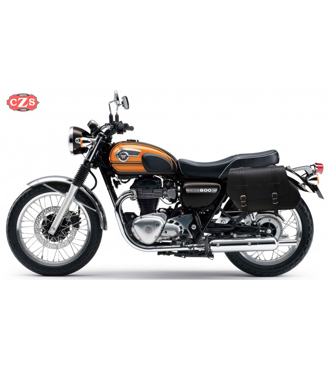 Set de sacoches pour W800 - W650 kawasaki - mod, BASIC ALHAMA - Spécifique
