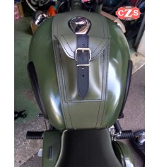 Panneau moto en cuir pour Royal Enfield Battle Green 350-500cc Basique PLATOON