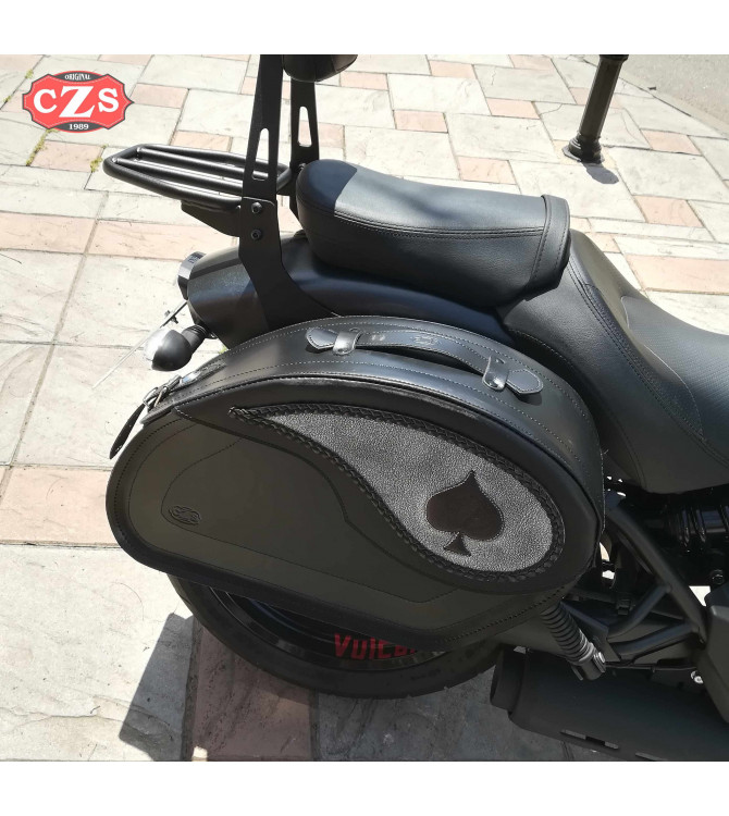 Starr Satteltaschen für  Kawasaki Vulcan S 650 mod, VENDETTA - Ace of Spades - Spezifische