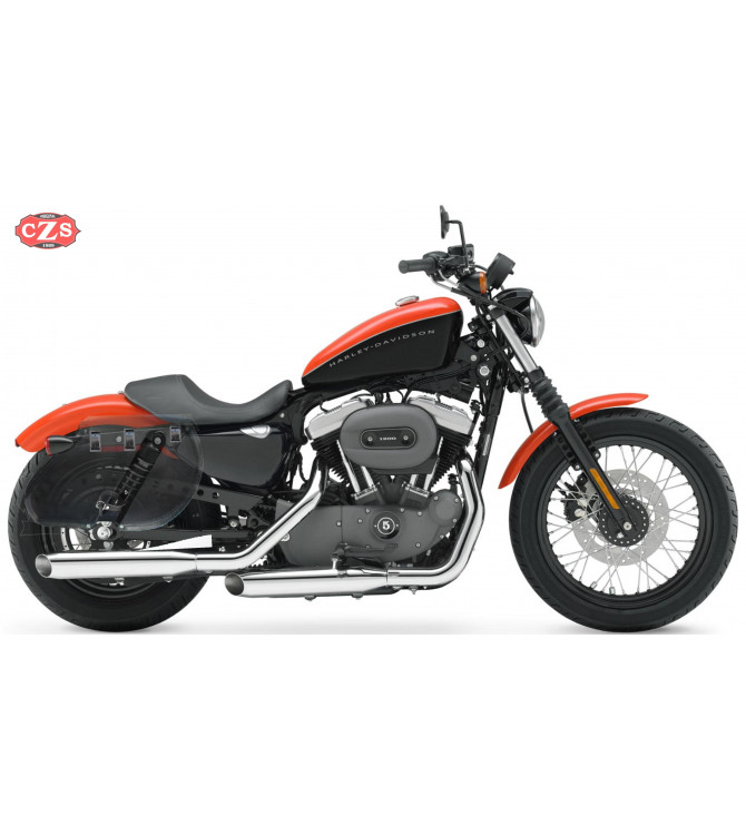 Alforjas para Sportster Harley Davidson mod, IKARO Básica - Hueco Amortiguador - Específica