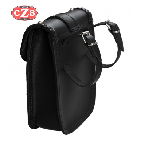 small black saddle bag