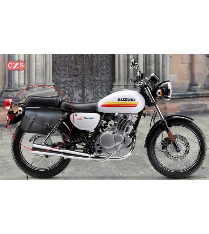 Juego de Alforjas para Suzuki TU 250X mod, ALHAMA Básica - Adaptables