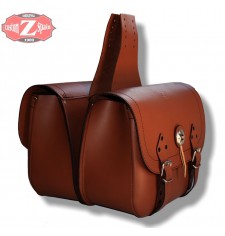 Leather saddlebags - RIFLE Classic, light brown