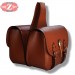 Leather saddlebags - RIFLE Classic, light brown