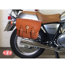 Saddlebags for Suzuki TU250X  mod, RIFLE Basic - Light Brown - Adaptable