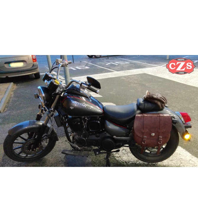 Alforja lateral para Daelim Day Star mod, BANDO Básica Adaptable - Marrón - 