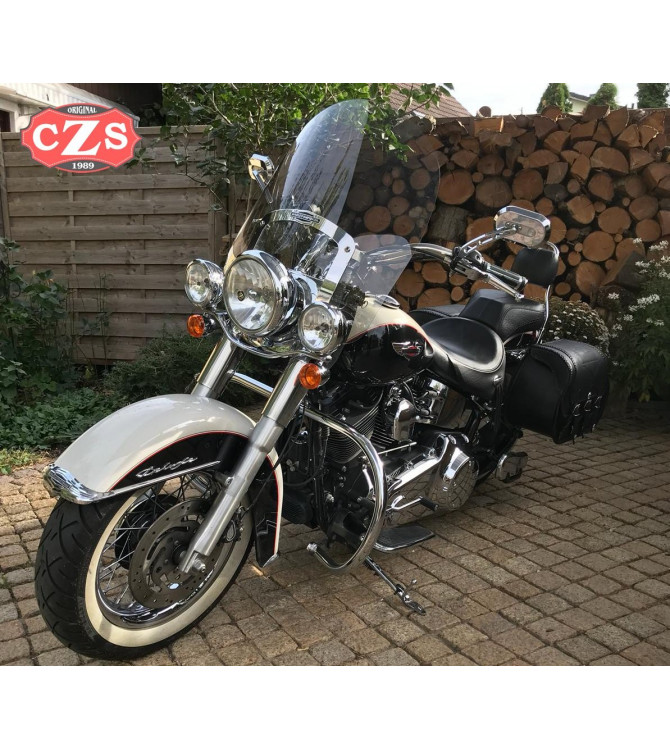 Alforjas Rígidas para Softail Deluxe Harley Davidson mod, CAMPEADOR Celtic - Escudo personalizado HD -