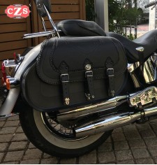 Rigid Saddlebags for Softail Deluxe Harley Davidson mod, CAMPEADOR Celtic - Shield HD - 