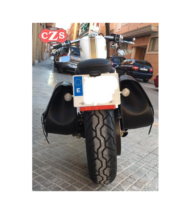 Satteltasche für Sportster Harley Davidson mod, SPARTA - Willie HD - Hohl für Stoßdämpfer - LINKS - Spezisfiche