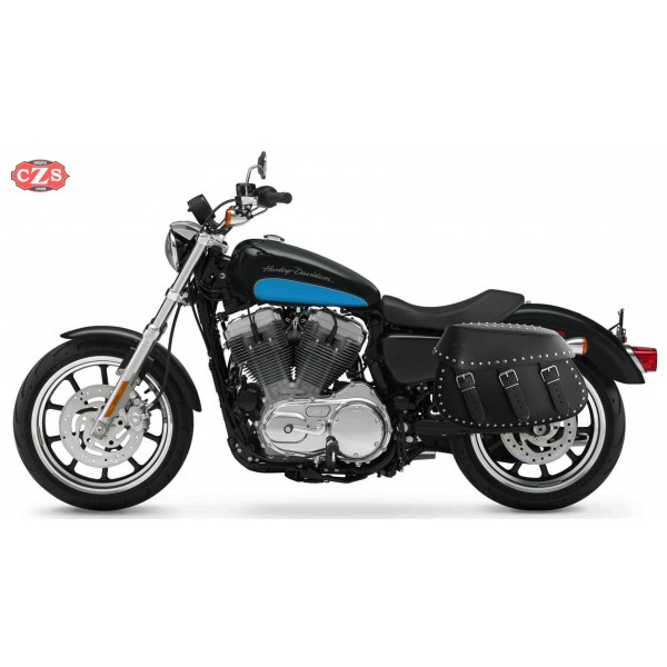 Arizona Noir Gauche Sacoche Cavalière pour Harley Davidson Sportster 883 Iron XL 883 N