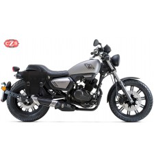 Alforja para Keeway Superligh 125/200 mod, CENTURION Negra - Adaptable - DERECHA