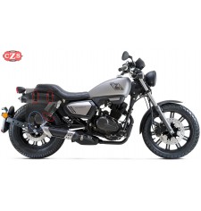 Alforja para Keeway Superligh 125/200 mod, CENTURION Negra - Adaptable - DERECHA