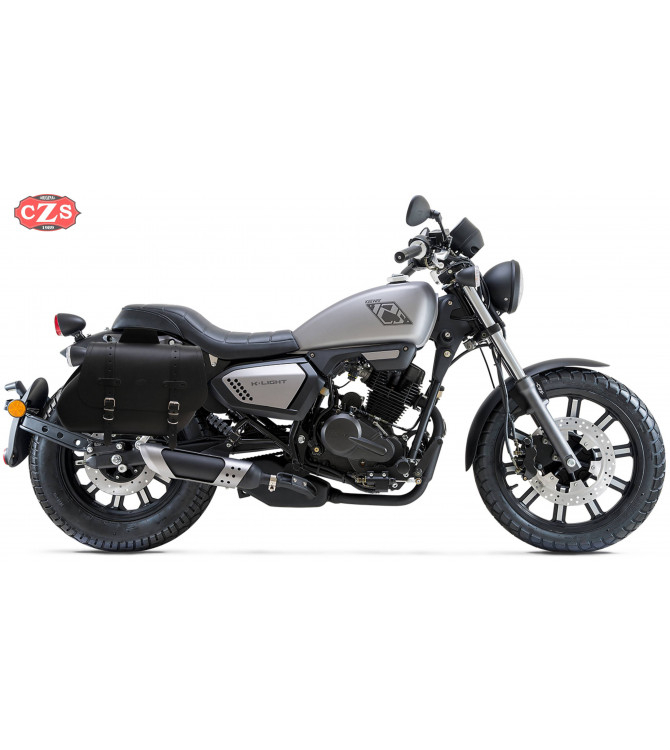 Juego de Alforjas para Keeway Superligh 125/200 mod, COMANDO Básicas - Adaptables