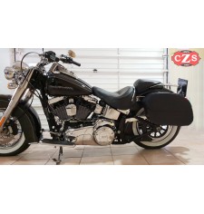 Alforjas Rígidas para Softail Deluxe FLSTN Harley Davidson mod, SAHARA Básica - Adaptables