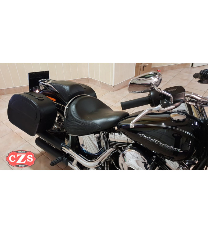 Sacoches Rigides pour Softail De Luxe FLSTN Harley Davidson mod, SAHARA Basique - Adaptable