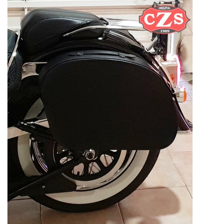 Sacoches Rigides pour Softail De Luxe FLSTN Harley Davidson mod, SAHARA Basique - Adaptable