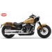 Alforja para Softail Slim Harley Davidson mod, CENTURION Negra Correas Verdes - Adaptable - DERECHA