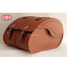 Rigid Saddlebags mod, NAPOLEÓN - Gothic - Light Brown - UNIVERSAL